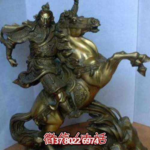 傳統(tǒng)工藝銅雕騎馬人物雕塑，點(diǎn)綴戶(hù)外園林