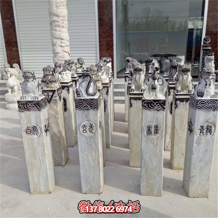精美大理石雕塑，辟邪鎮(zhèn)宅，拴馬樁大型裝飾
