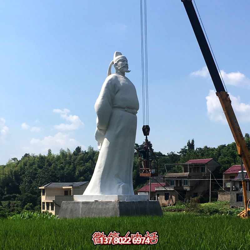李白漢白玉雕塑，賞詩仙魅力，游覽大型景區(qū)公園