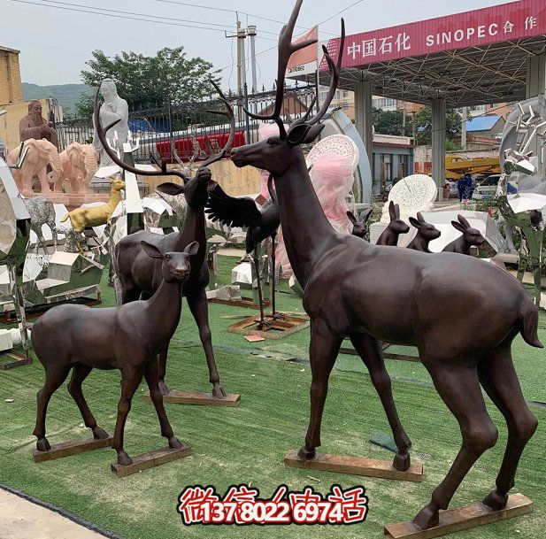 大型仿銅玻璃鋼擺件，非凡園林景觀戶外裝飾