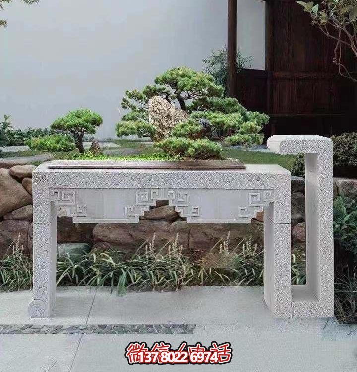大理石浮雕雕塑花架景觀盆景，精致的別墅室內(nèi)景觀裝飾