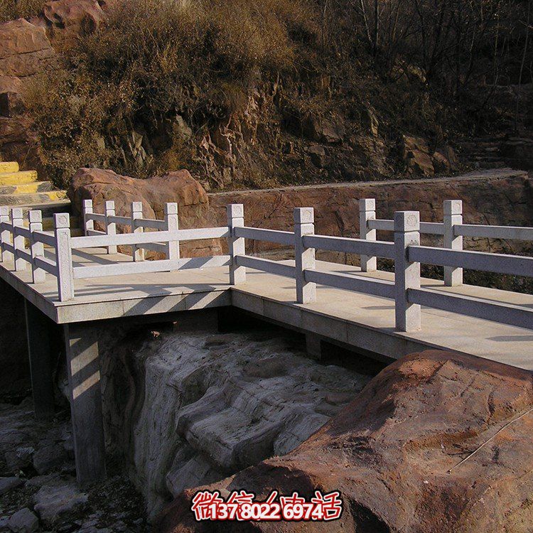 精致石磚制作的路橋、石欄桿及石欄