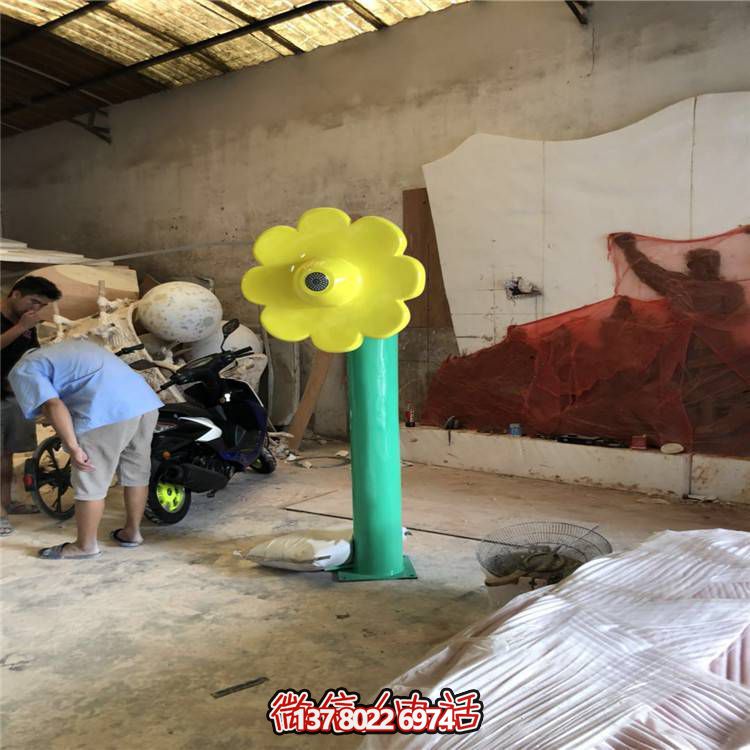 抽象創(chuàng)意玻璃鋼卡通太陽(yáng)花擺件幼兒園戶(hù)外