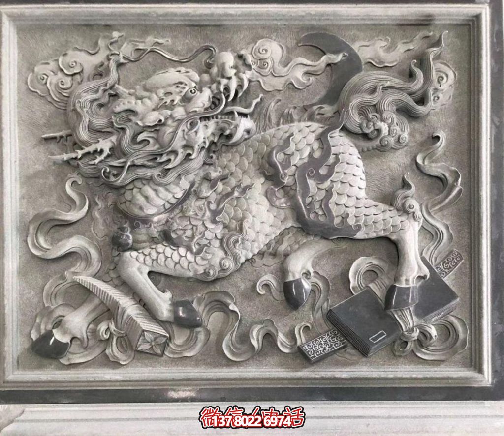 青石麒麟獻瑞：祥瑞滿庭，福佑千秋